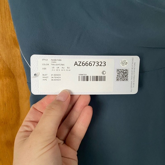 Azazie Nala dress NWT in the color Twilight size 14. - Picture 2 of 4